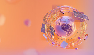 illustratie van een wereldbol met eromheen netwerken 