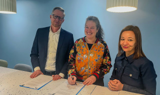 Van links naar rechts: Patrick Vogelaar, Pauline Satter en Britt Hoppenbrouwers